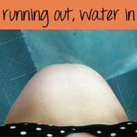 running out, water in