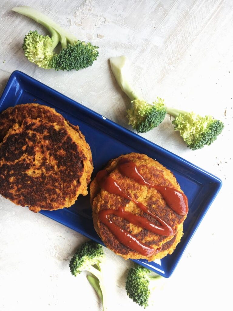 BBQ cheddar chickpea veggie burgers