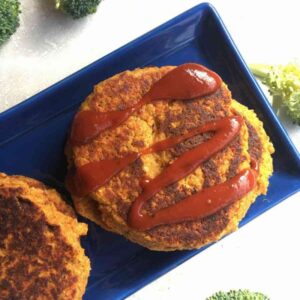 BBQ cheddar chickpea veggie burgers