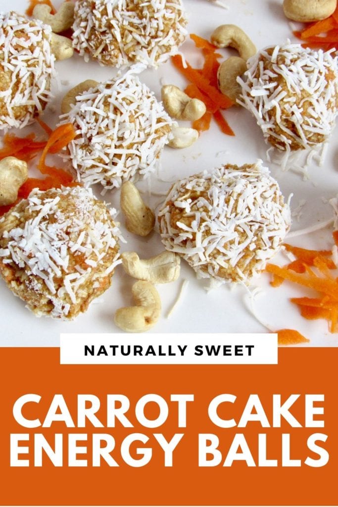 naturally sweet carrot cake energy balls
