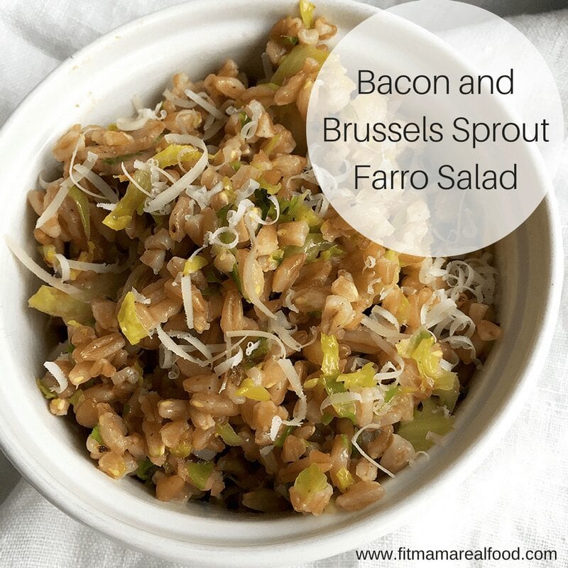 bacon and brussels sprout farro salad