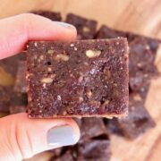Healthy Brownies - Naturally Sweet, Raw No Bake Brownies Made with Just 3 Ingredients