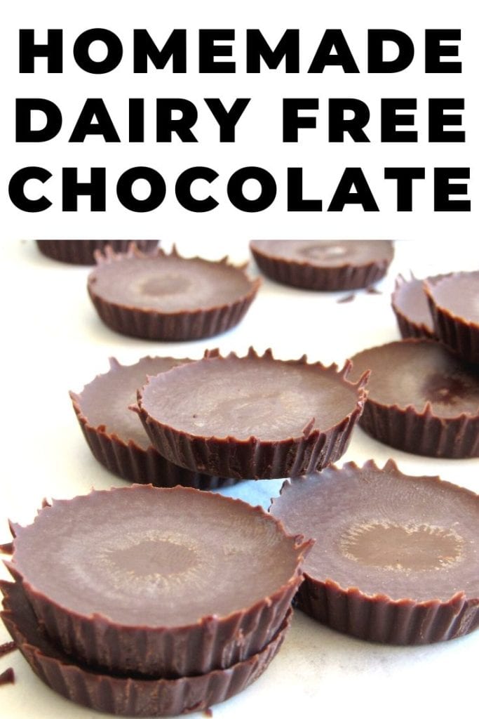 homemade dairy free low sugar chocolate