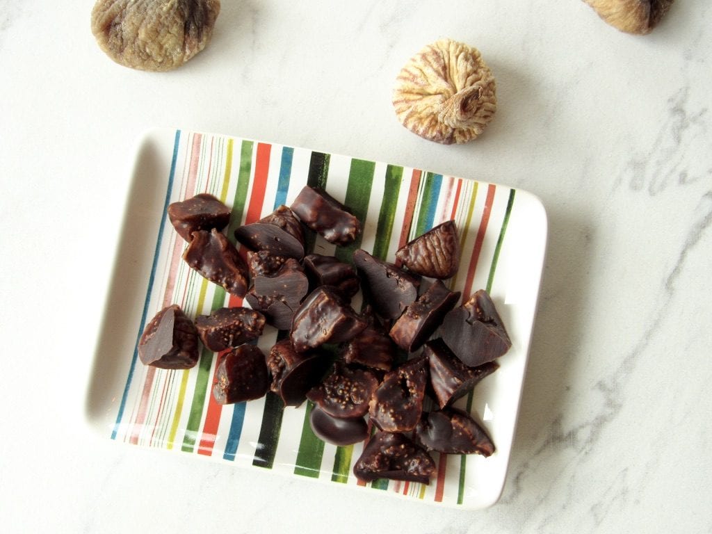 Chocolate Covered Dried Fig Bites