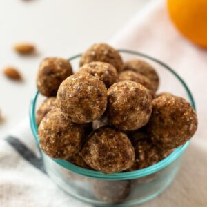 orange almond pulp energy balls