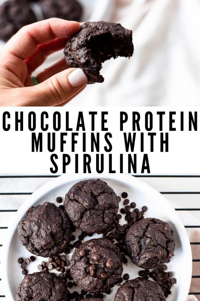 Chocolate Protein Muffins with Spirulina