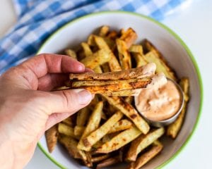 Crispy Sweet Potato Fries with Chipotle Mayo