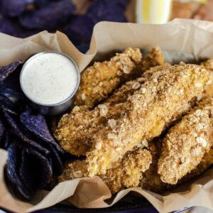 Crunchy peanut chicken strips