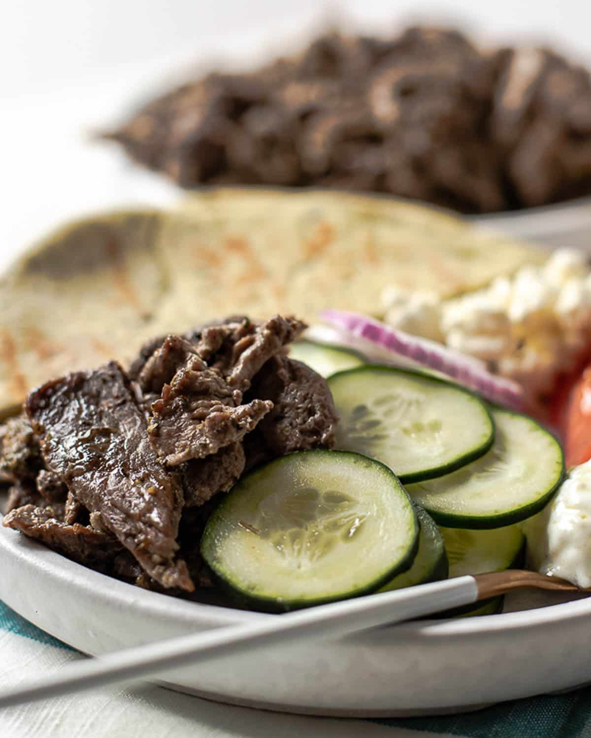 sheet pan beef gyros