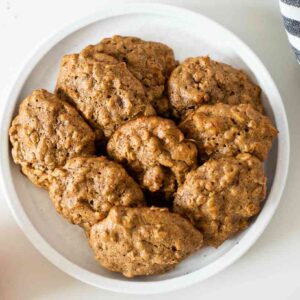 Chewy orange almond butter oat cookies