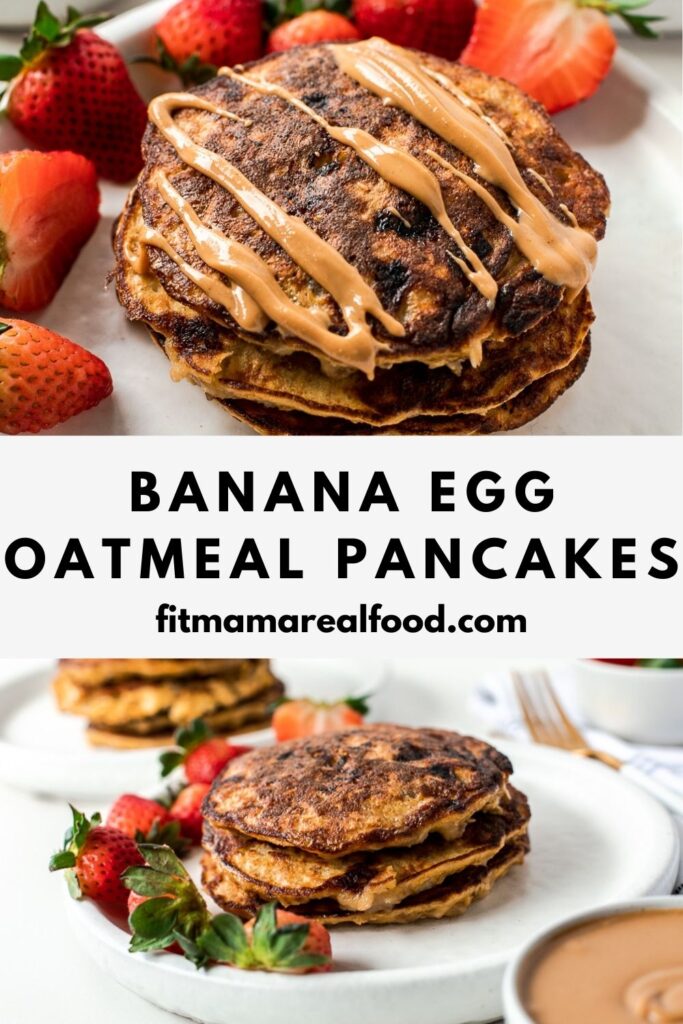 Banana Egg Oatmeal Pancakes