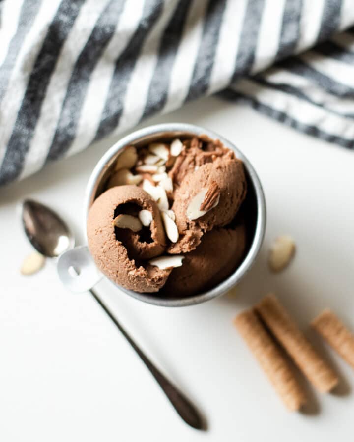 Chocolate Almond Nice Cream Recipe Fit Mama Real Food