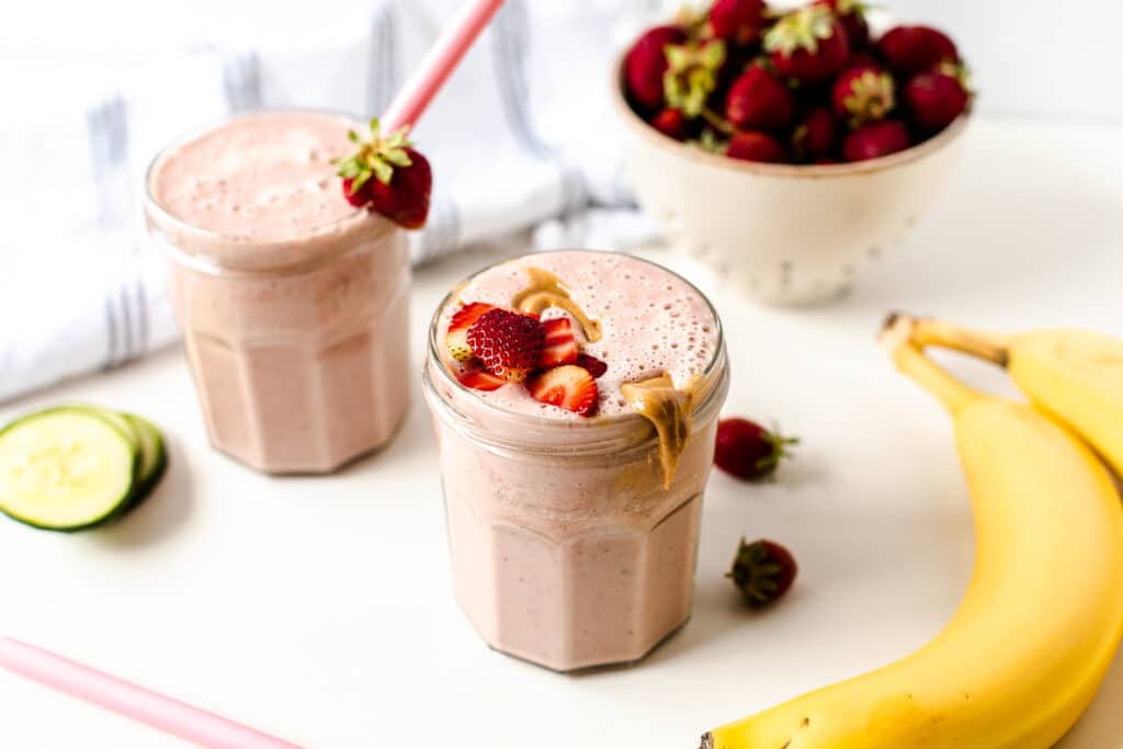 Strawberry Banana Peanut Butter Smoothie