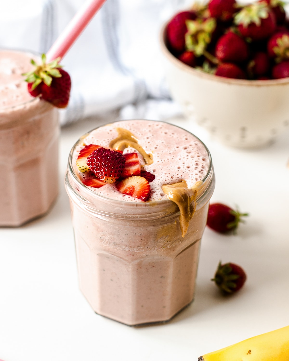 strawberry peanut butter protein shake