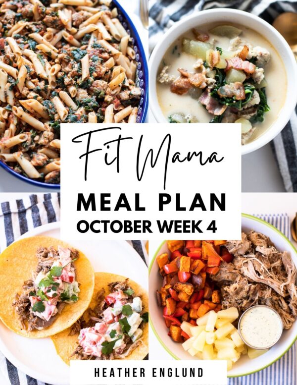 October week 4 meal plan