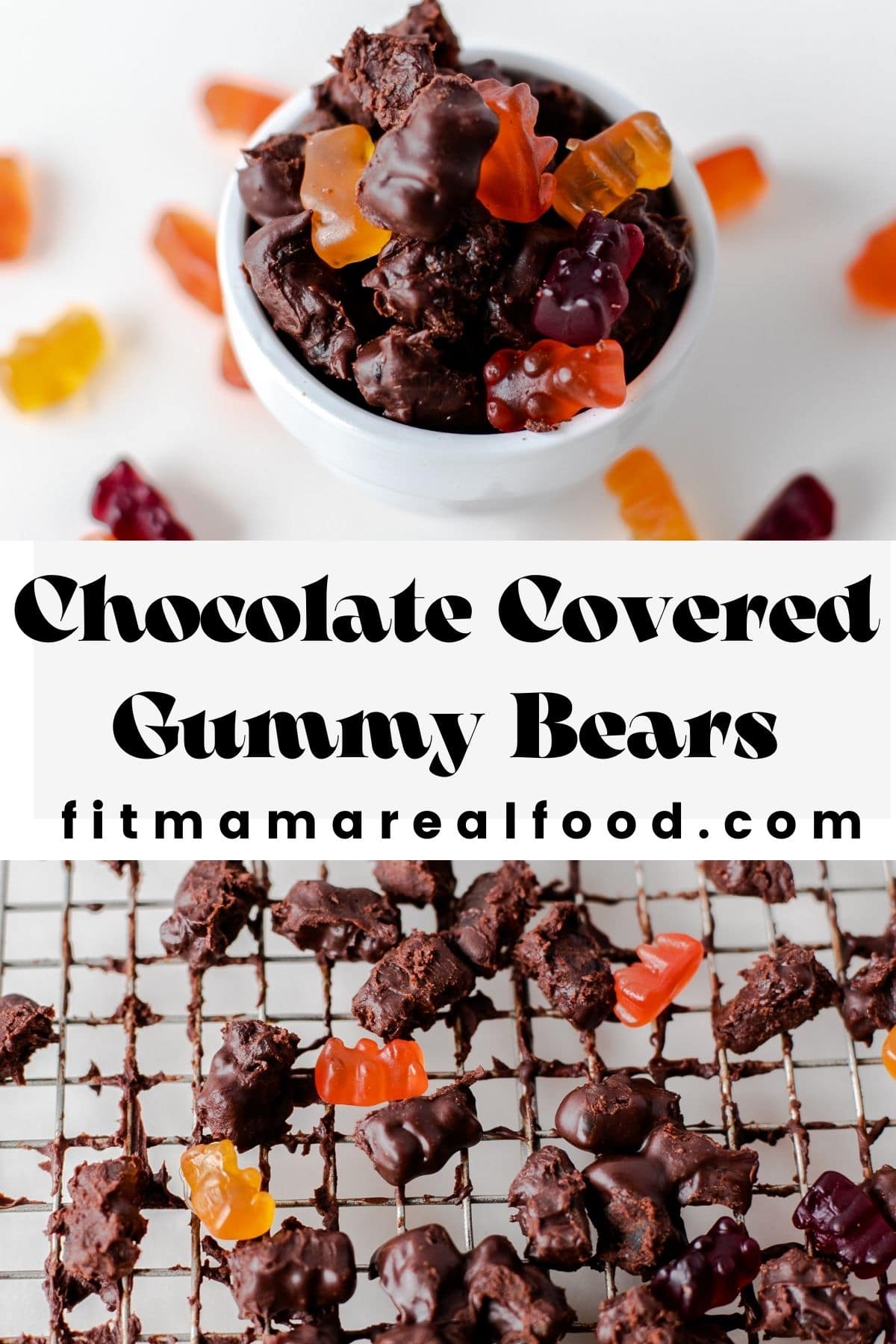 gummy bears covered in chocolate