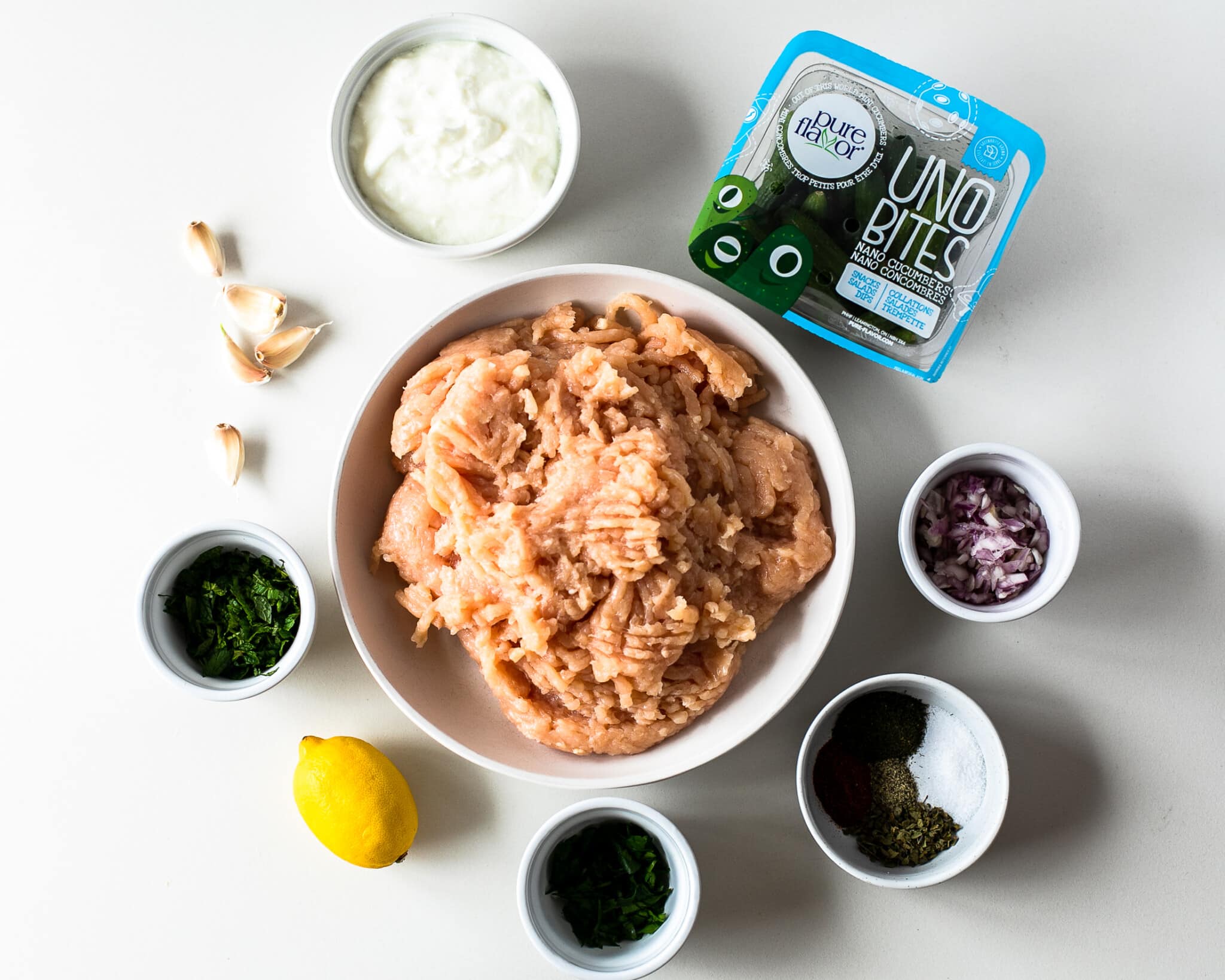 ingredients in greek chicken meatballs