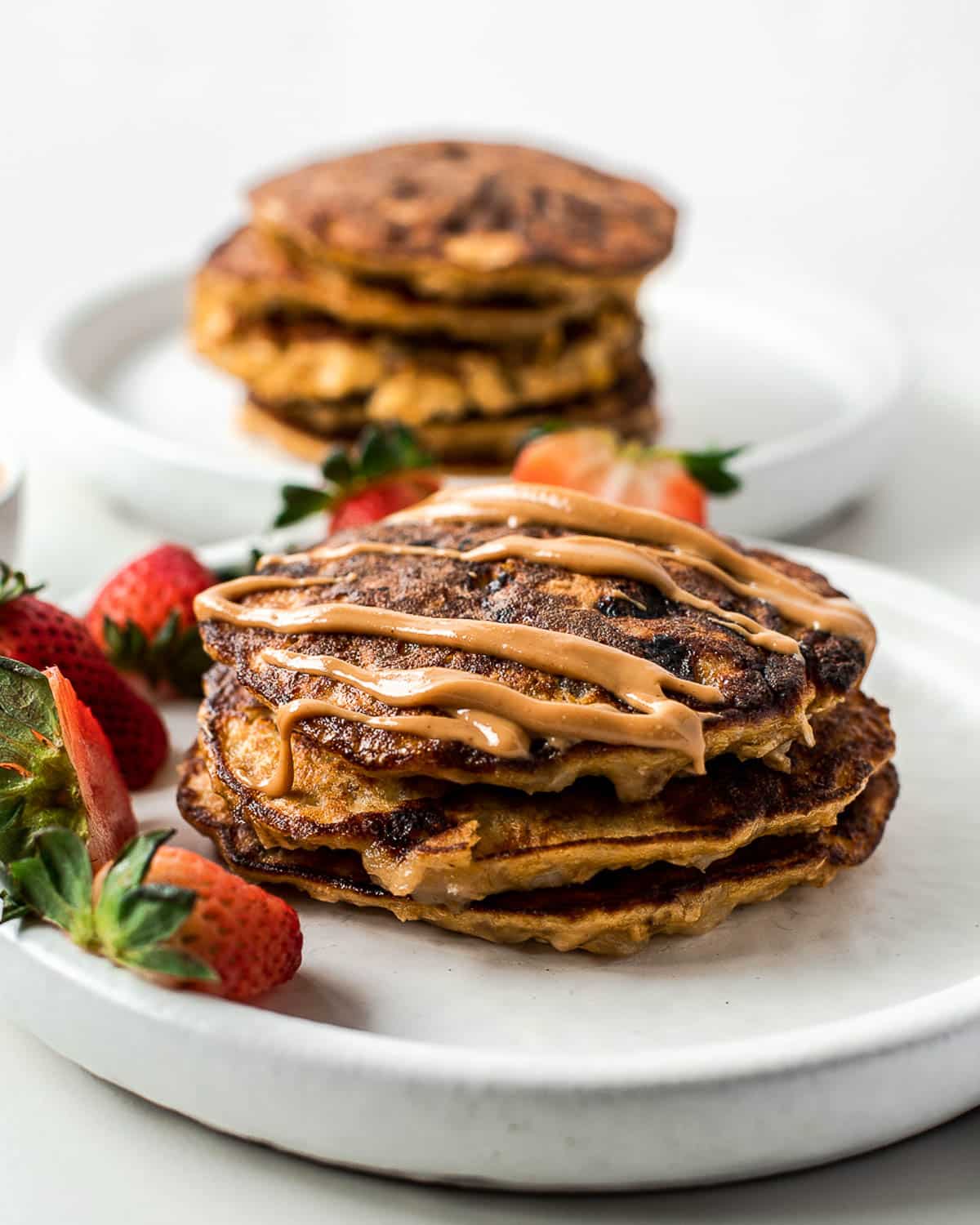 banana oat egg pancakes