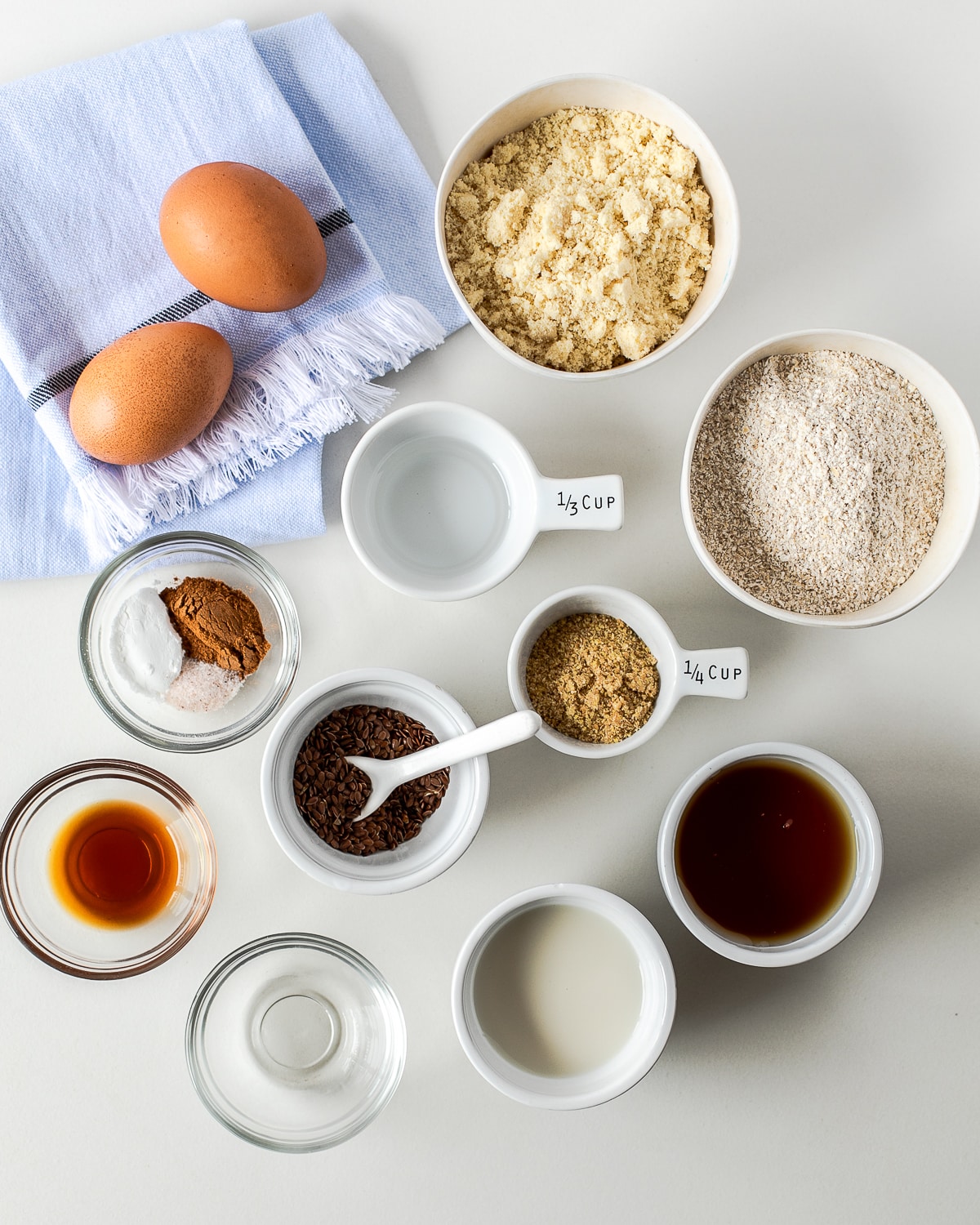 ingredients in flaxseed muffins