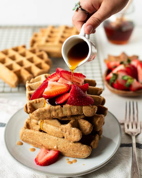 Best Whole Wheat Dairy Free Waffles Recipe So Easy! Fit Mama Real Food