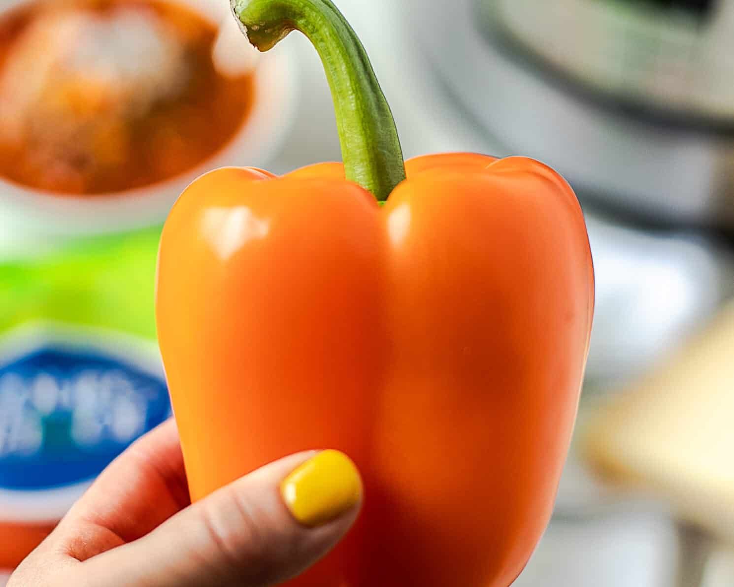 rainbow bell peppers Instant Pot Stuffed Pepper Soup