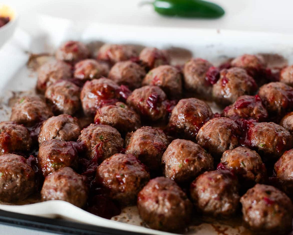 Jalapeno Cranberry Meatballs Using Cranberry Sauce – Fit Mama Real Food