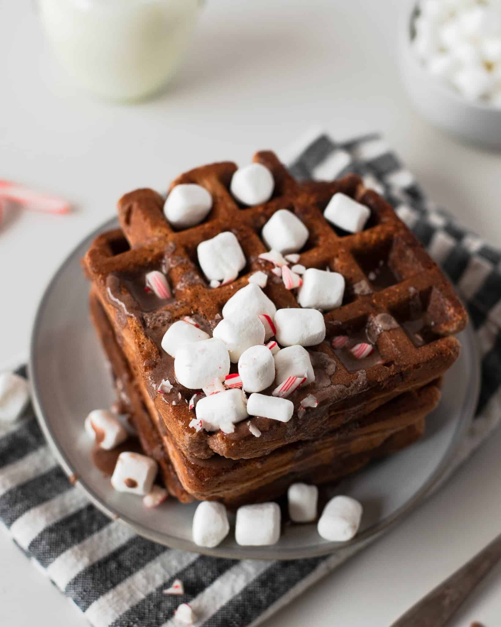 How to make chocolate protein powder waffles