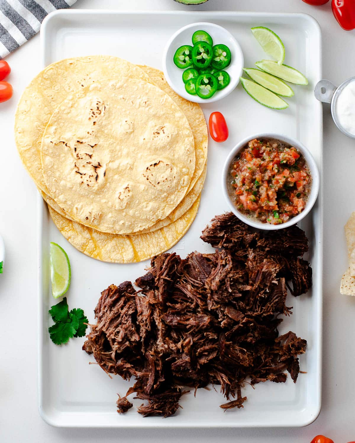 Instant Pot Beef Carnitas with Sweet Onion Salsa