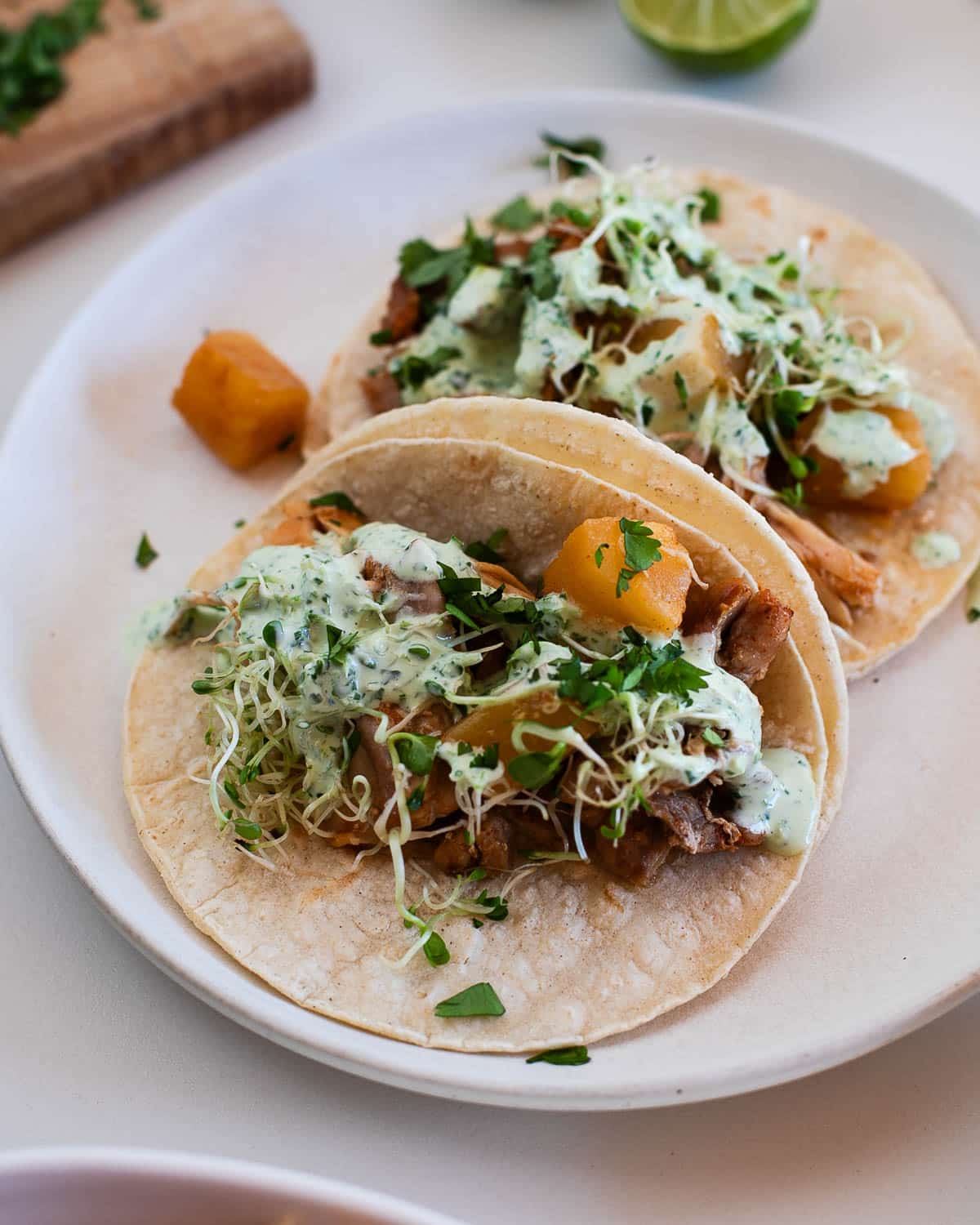 Instant Pot Hawaiian Chicken Tacos