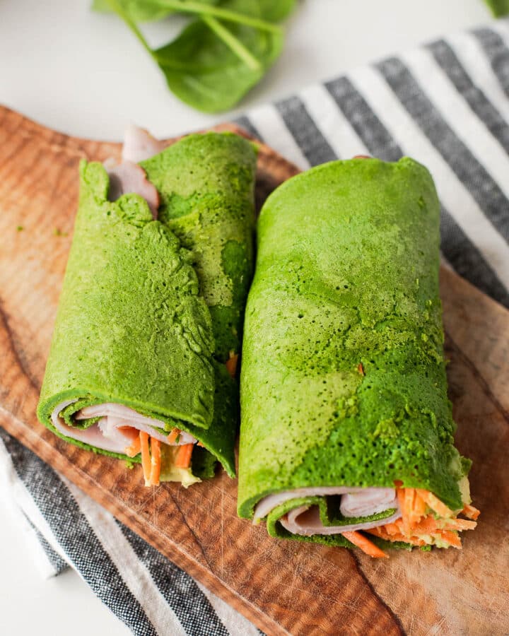 3 Ingredient Spinach Egg Wrap Easy Tortilla Recipe Fit Mama Real Food