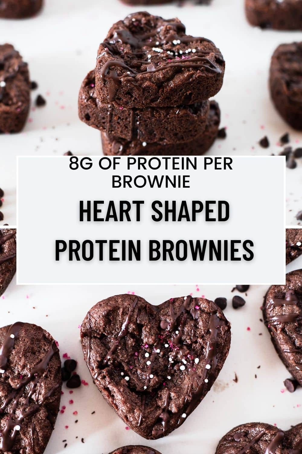 Heart Shaped Protein Brownies 