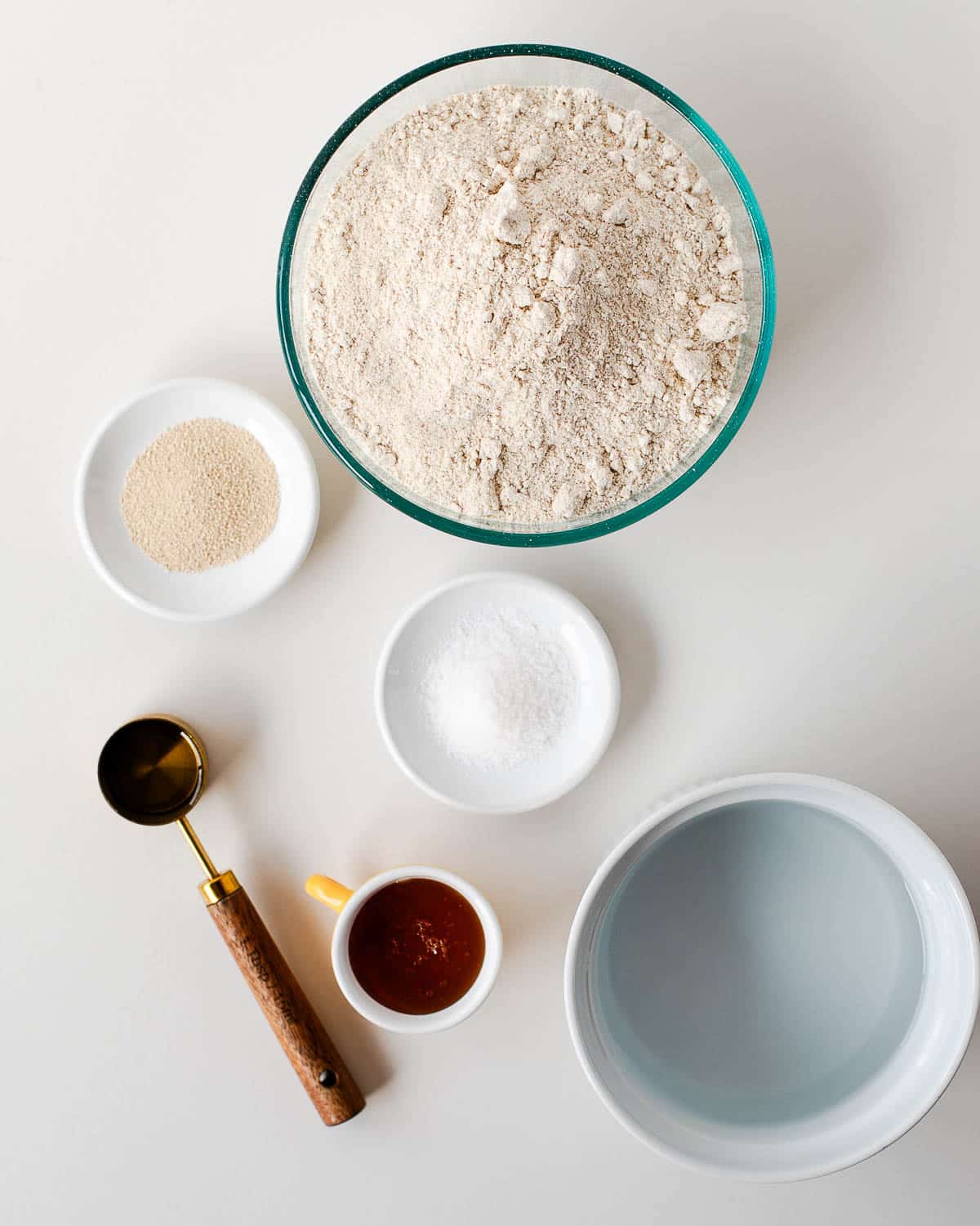 Simple ingredients you need for einkorn whole wheat bread recipe