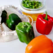 how to cut and store fresh bell peppers