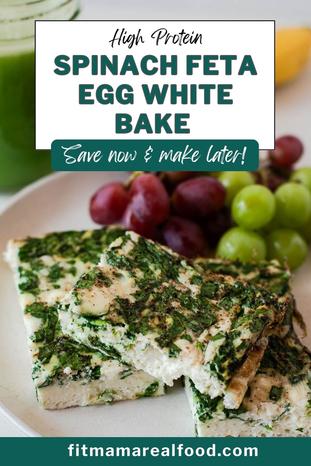 20g Protein Spinach Feta Egg White Bake – Easy Breakfast Meal Prep