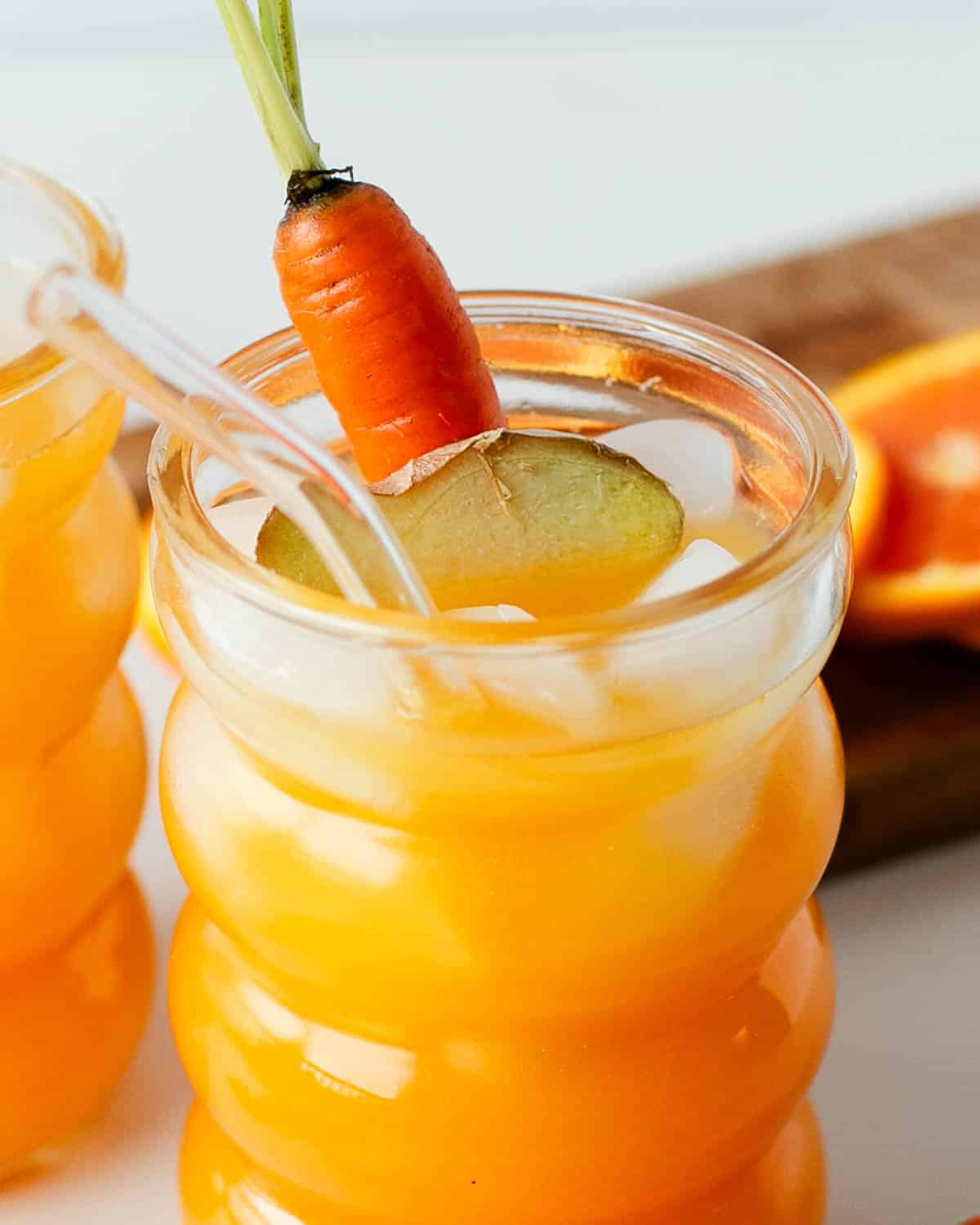 healthy carrot ginger turmeric juice