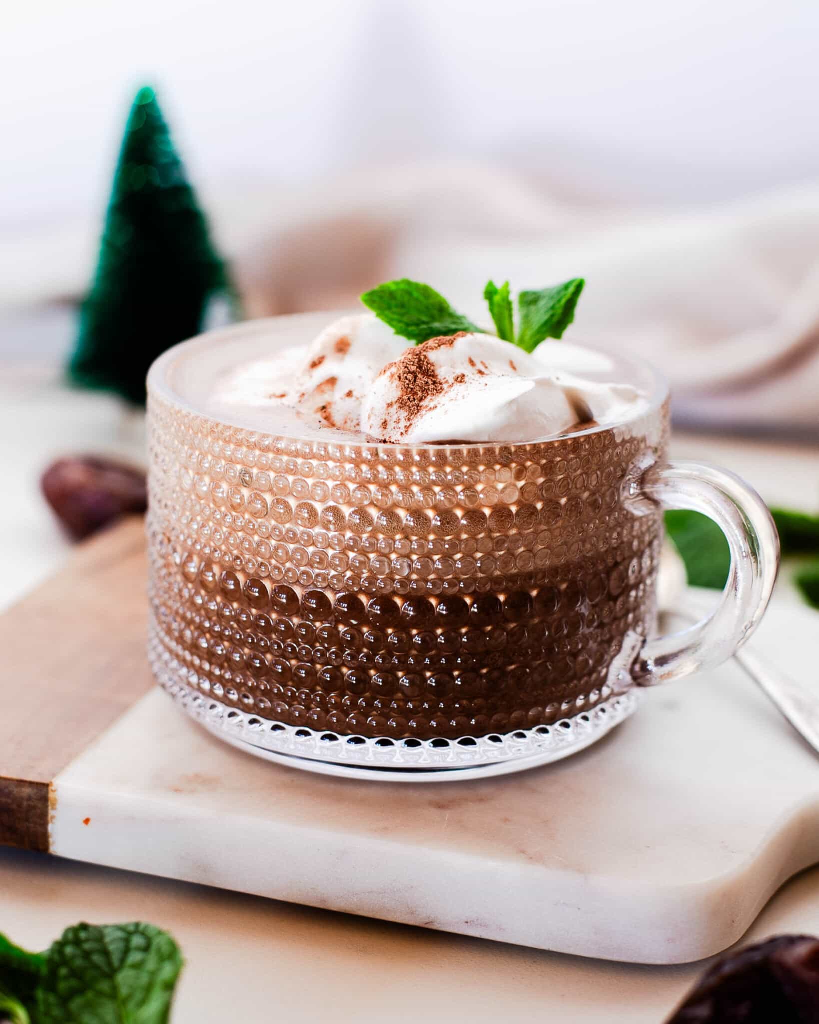 date-sweetened hot chocolate drink