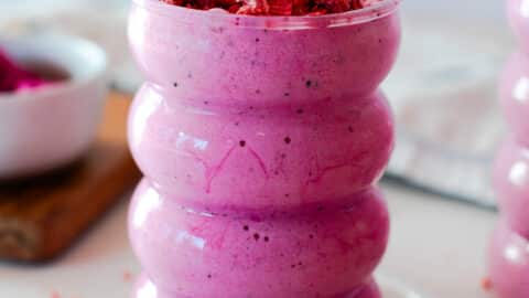 Pink Pitaya Dragon Fruit and Strawberry Smoothie Recipe