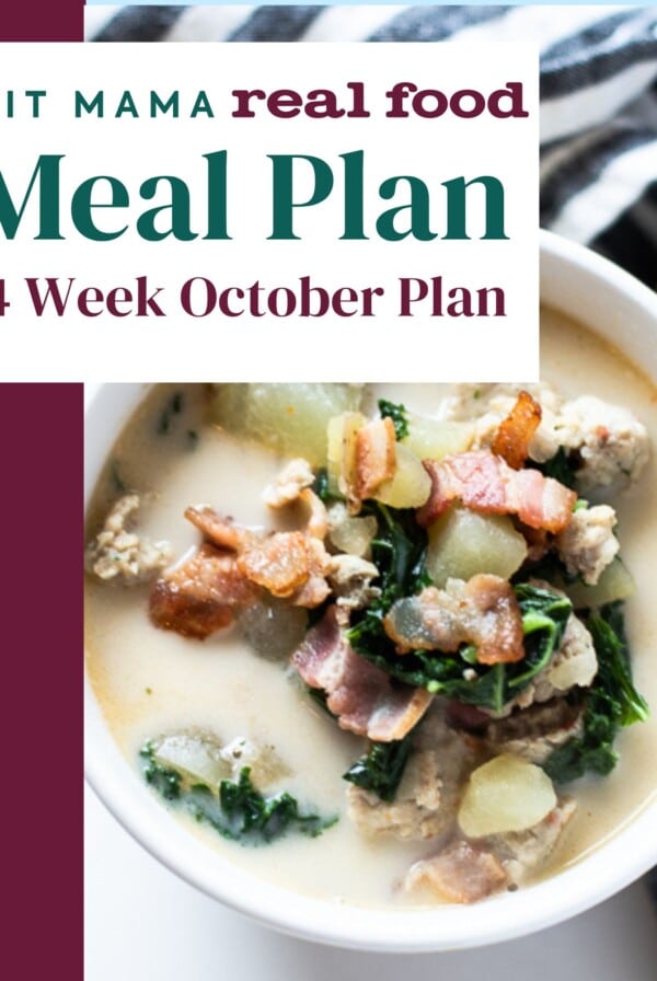 October Meal Plan - Full Month