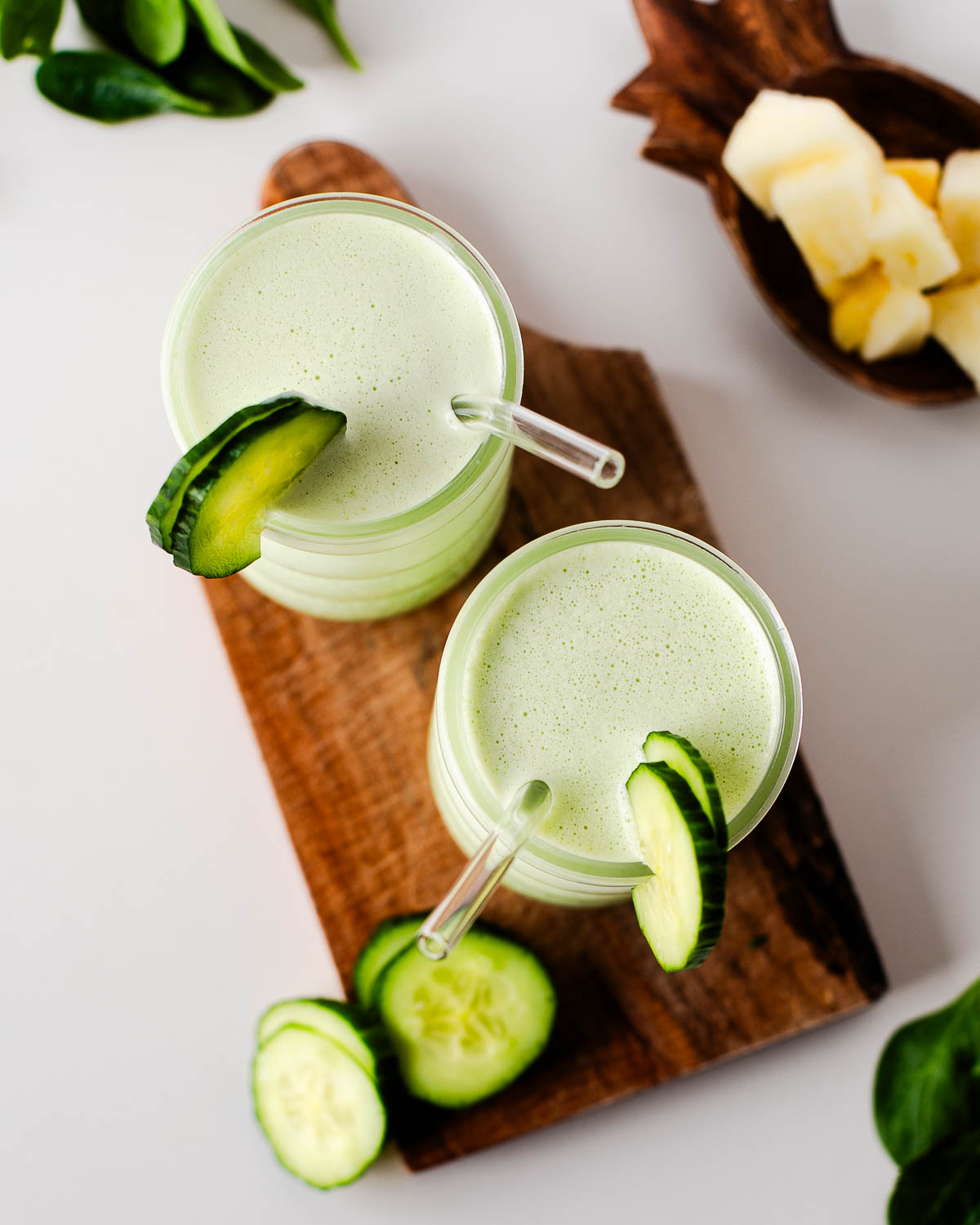 Creamy Cucumber Pineapple Protein Smoothie Recipe
