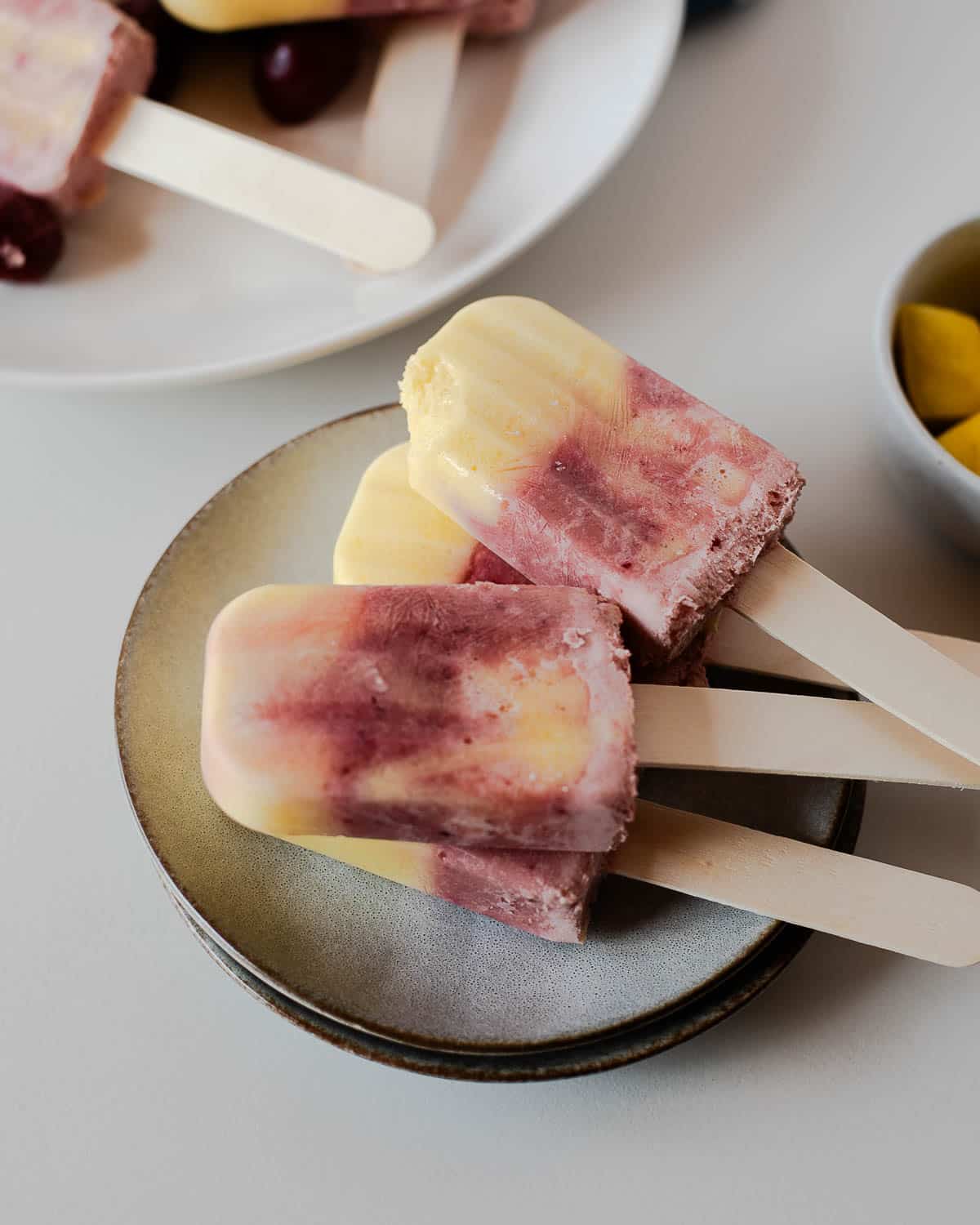 fruity protein popsicles