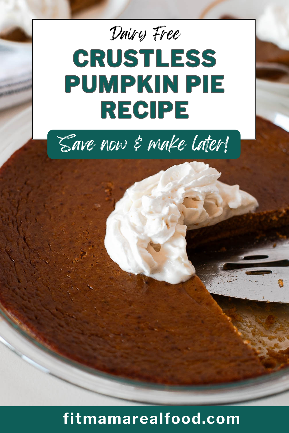 Crustless Pumpkin Pie Recipe