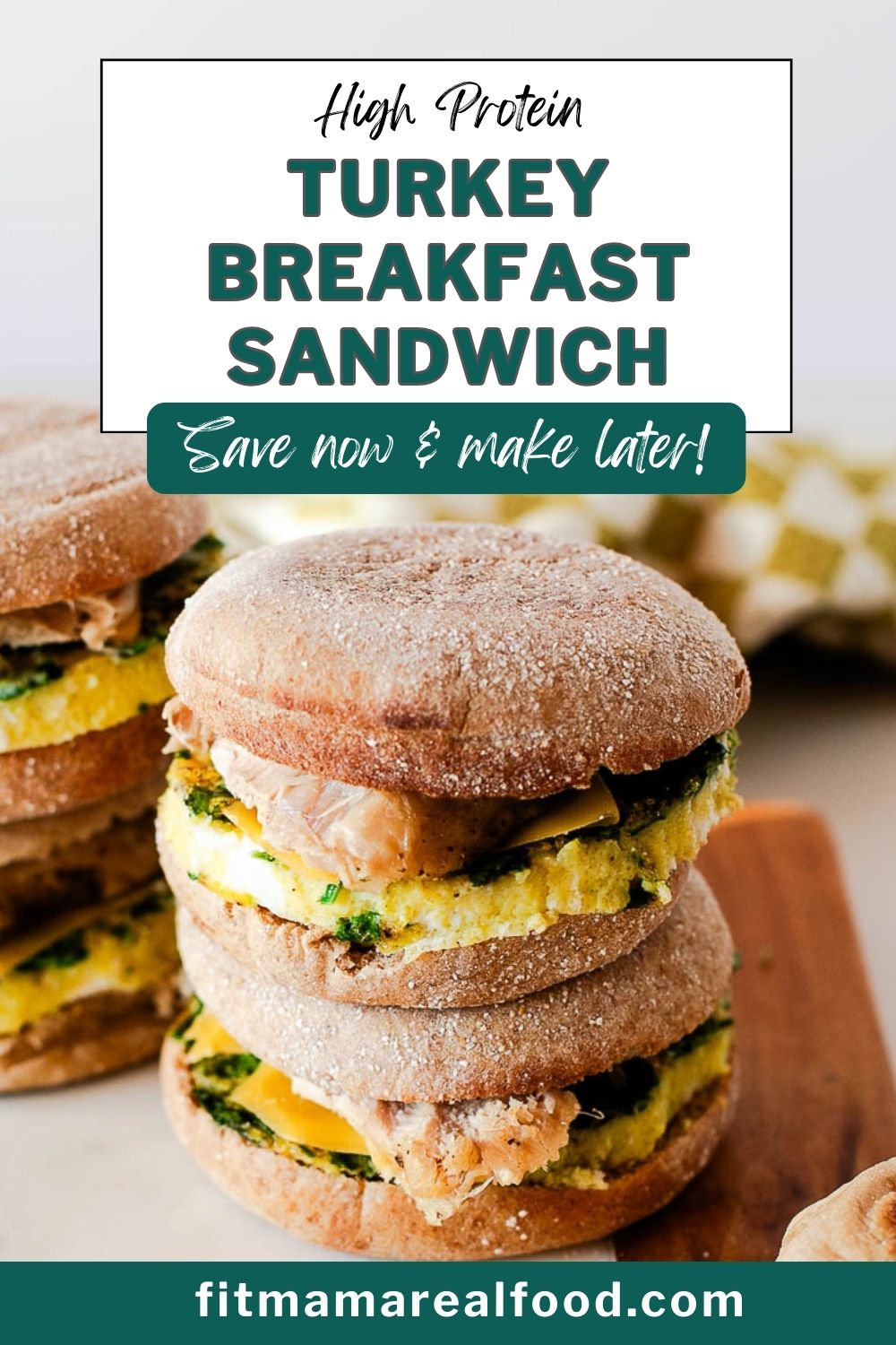 41g Protein Breakfast Sandwich (Use Leftover Turkey)