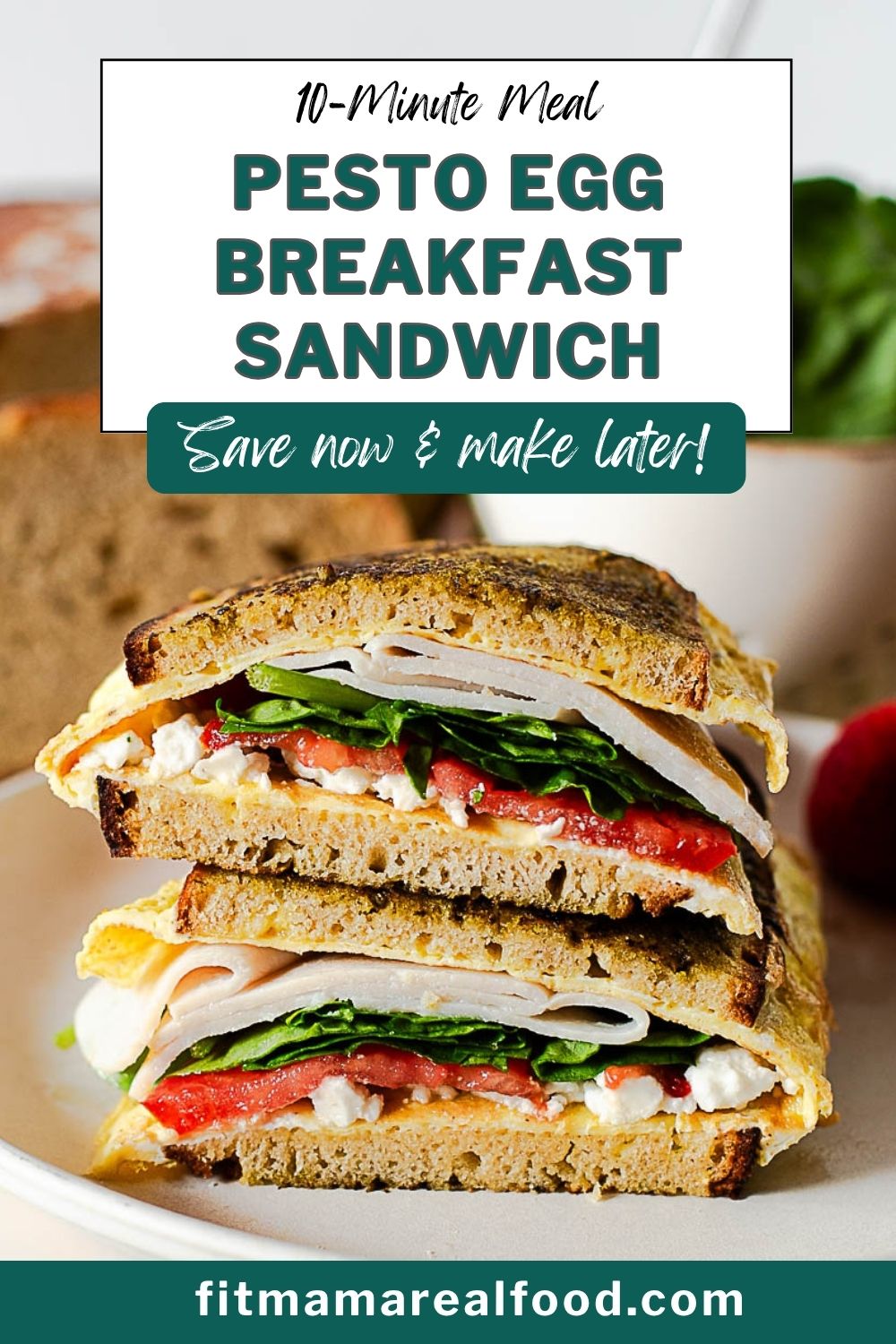 Pesto breakfast sandwich