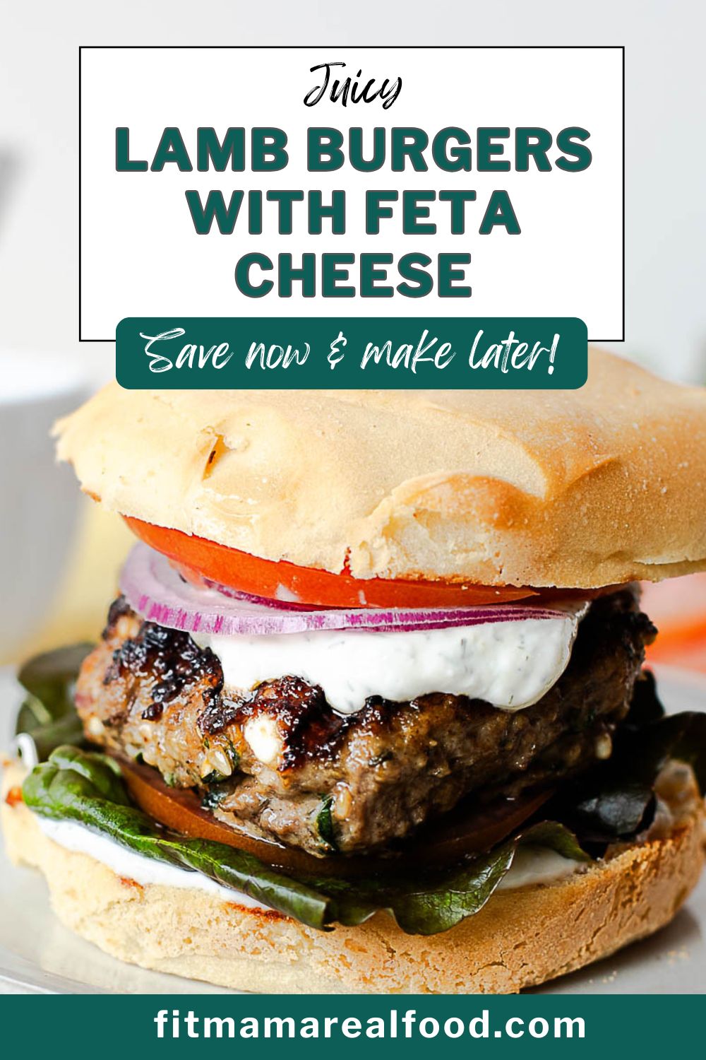 Lamb Burgers With Feta and Yogurt Sauce
