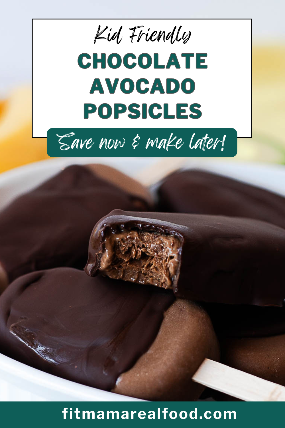 6-Ingredient Chocolate Avocado Popsicles