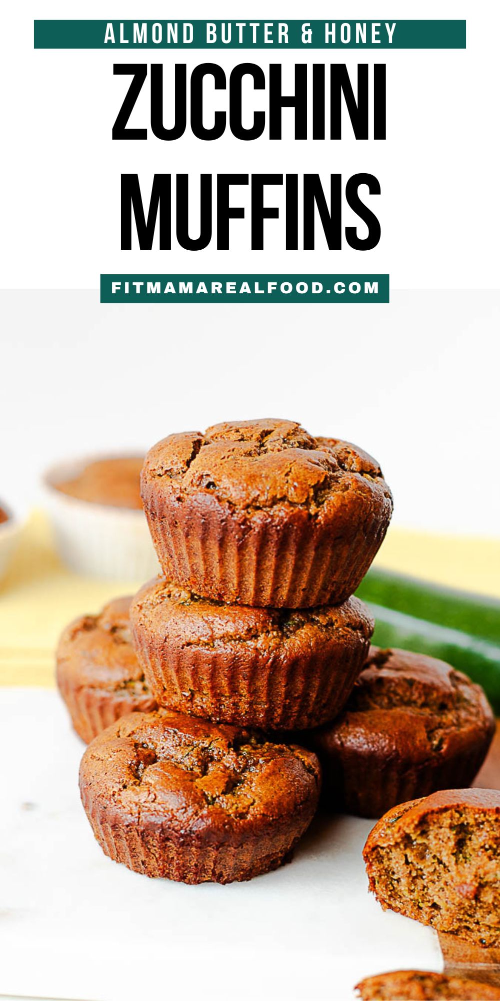 Almond Butter & Honey Zucchini Muffins