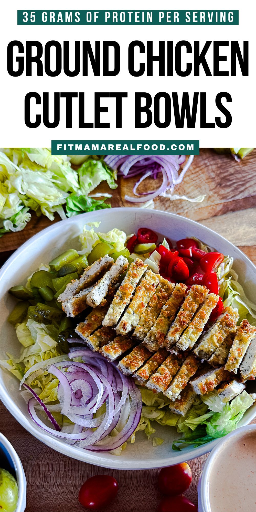 Ground Chicken Cutlet Burger Bowl Recipe