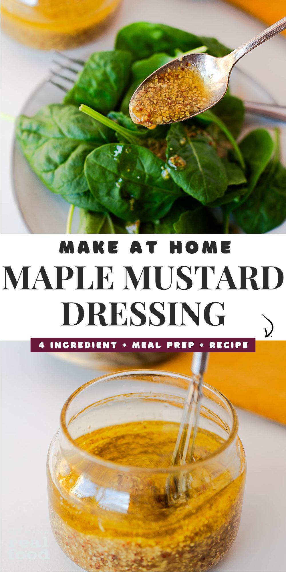 Make-at-Home Maple Mustard Dressing (Meal Prep)