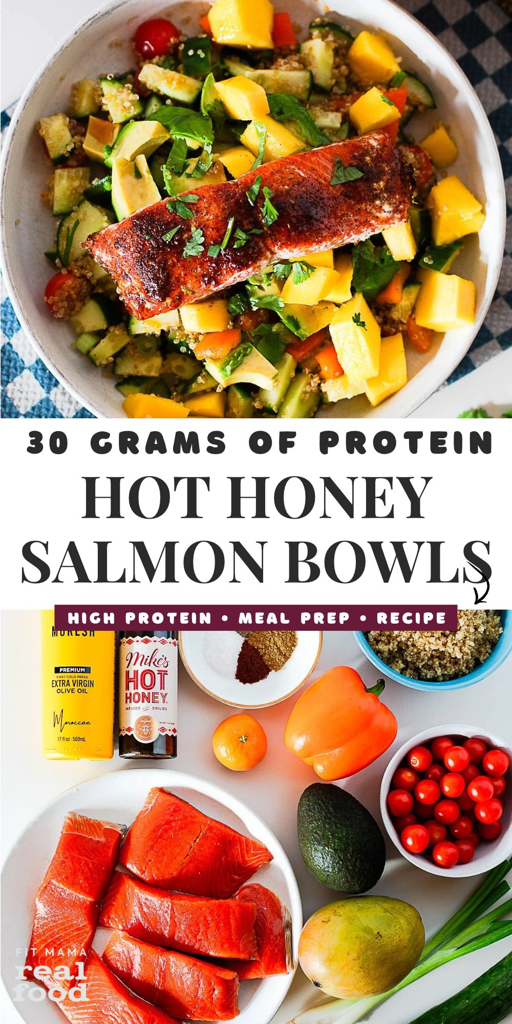 hot honey salmon bowls