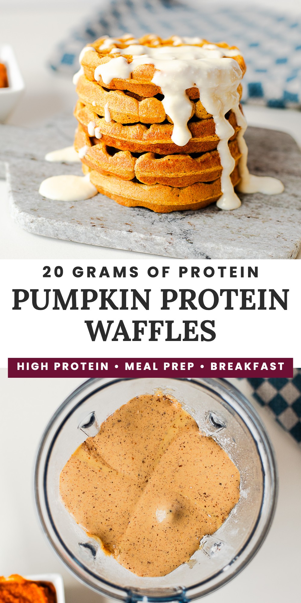 Pumpkin protein waffles with 20 grams of protein